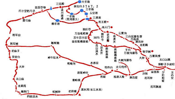 宝鸡旅游地图_甘肃国泰国际旅行社(600x340)